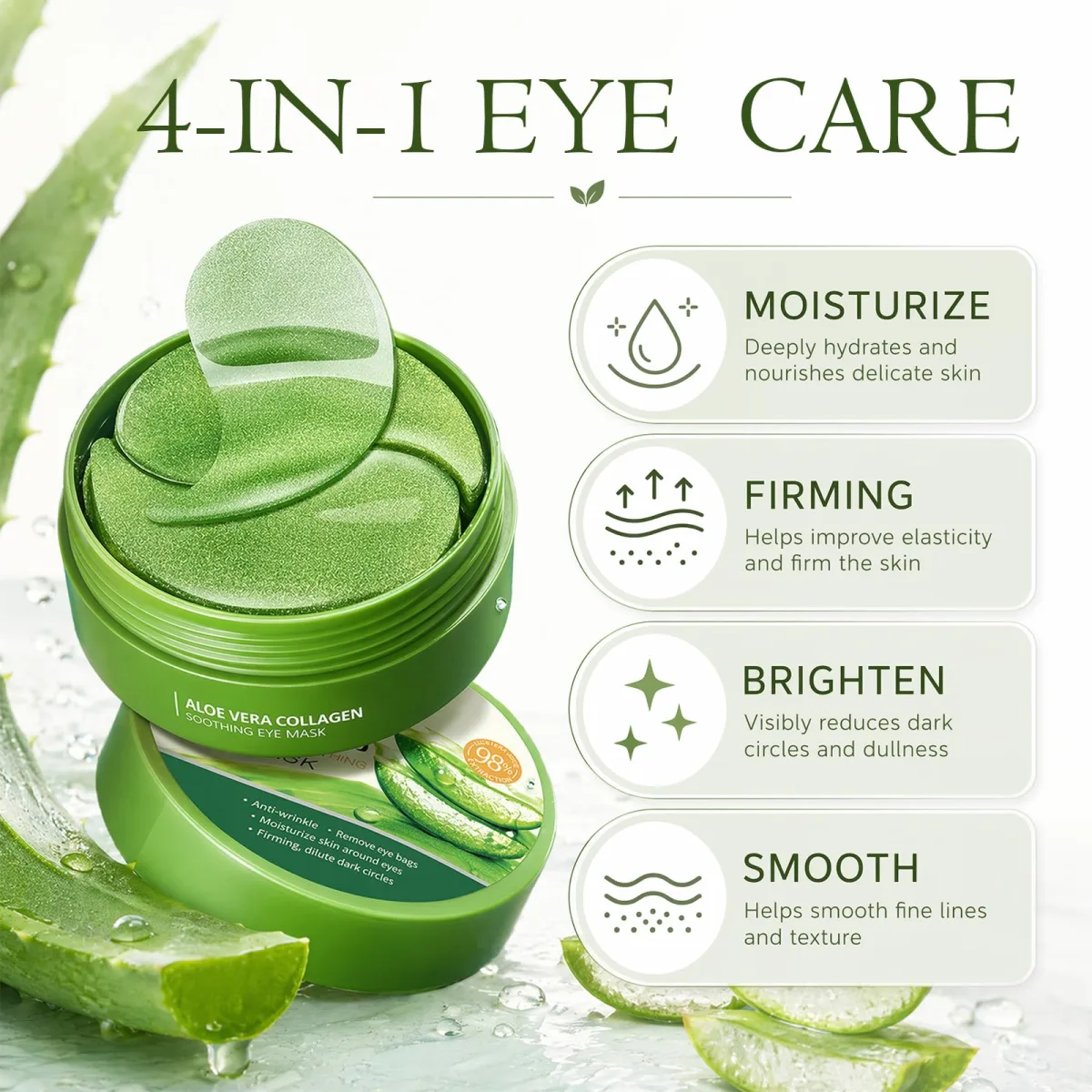 SADOER Aloe Vera Collagen Soothing Hydrogel Eye Mask.