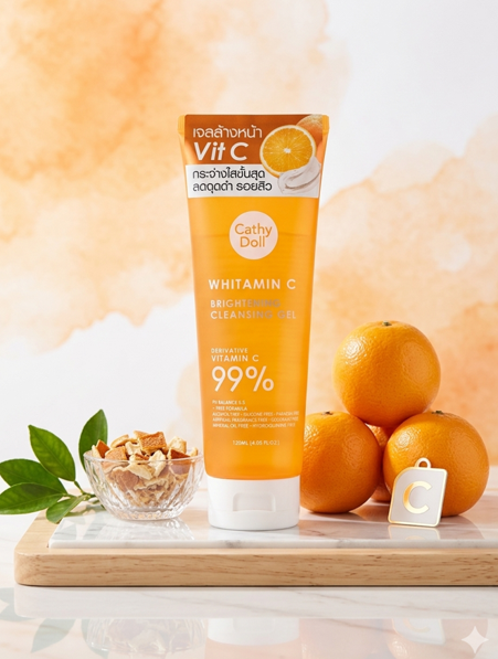 Cathy Doll Whitamin C Brightening Cleansing Gel - 120ml angle 2