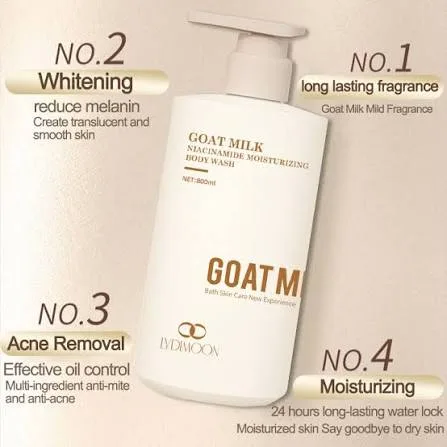 Goat Milk Niacinamide Moisturizing Body Wash angle 2